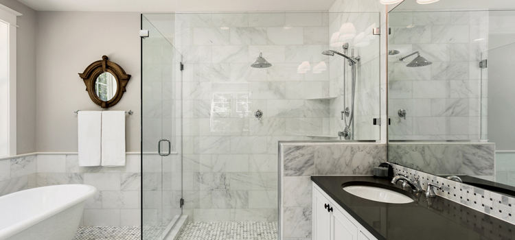 bathroom shower door installation in Oak Park