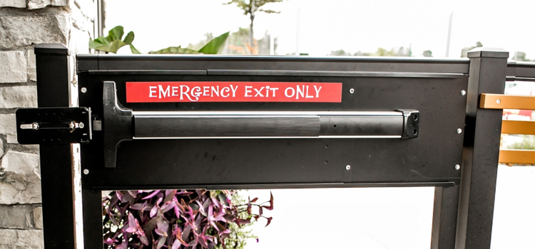 emergency push bar installation in Oak Park
